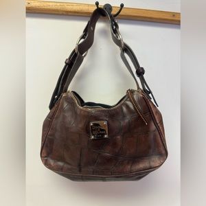 Dooney & Bourke croc shoulder bag brown.